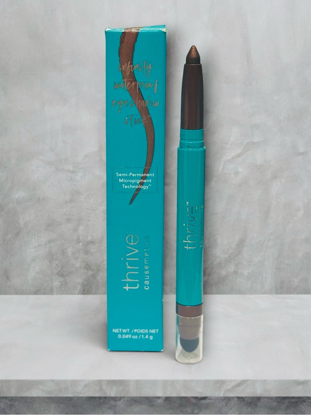 Thrive Riji Infinity Waterproof Eyeshadow Stick- cocoa shimmer, vegan, hydrating